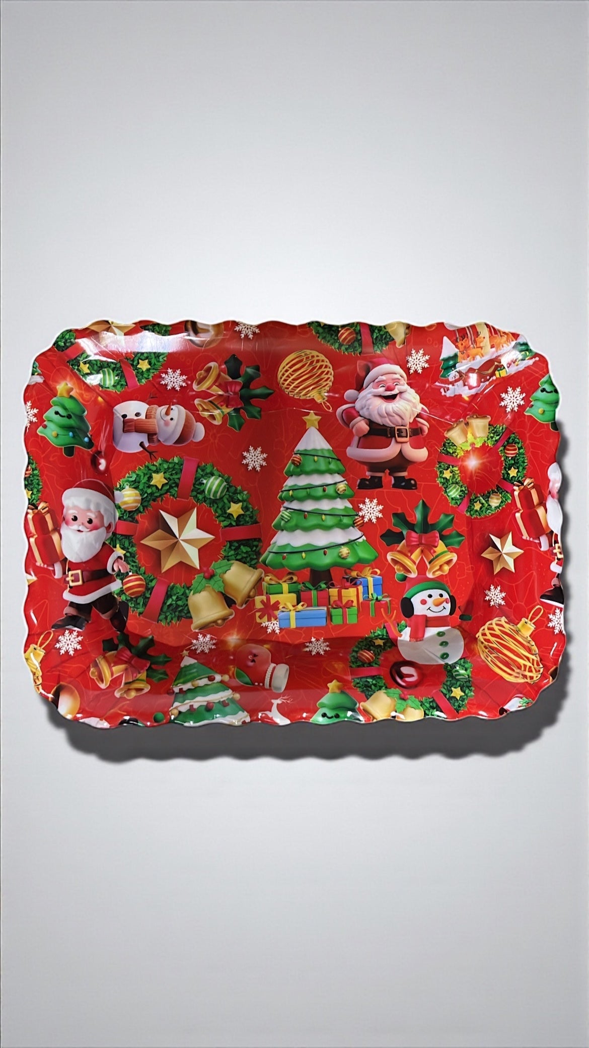 Plato navideño rectangular 27cm x 35cm (J1134)
