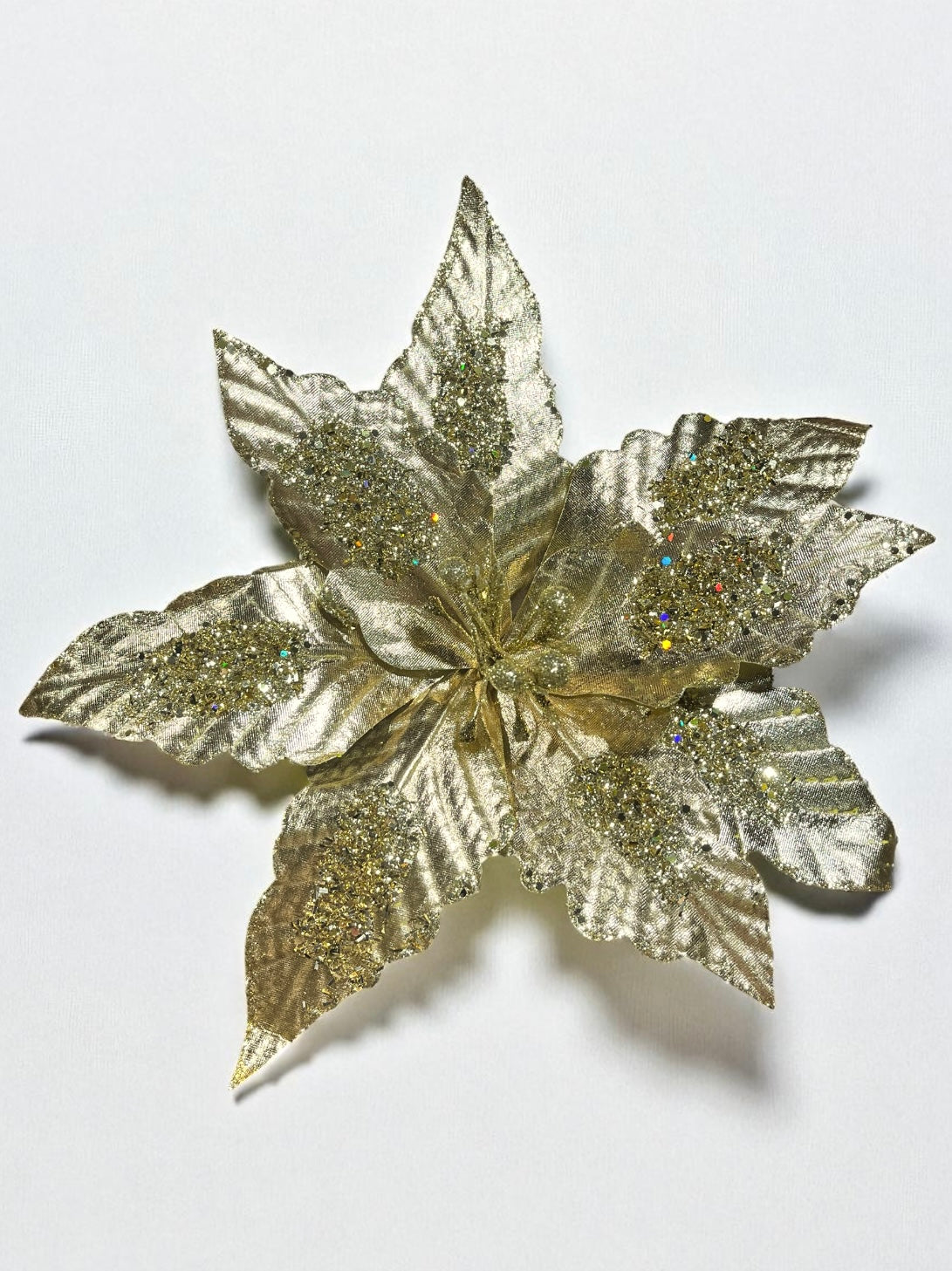 Flor artificial de 8 pétalos dorado metálico 35cm (FLM00096MtG) 431