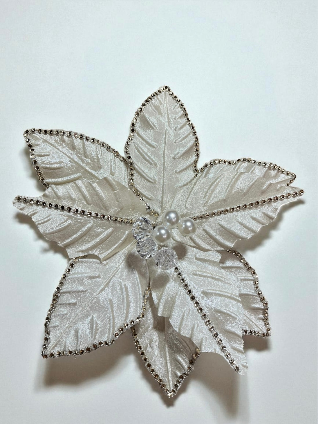 Flor artificial de 9 pétalos color champaña/crema 29cm (FHY0007CHCR) 520