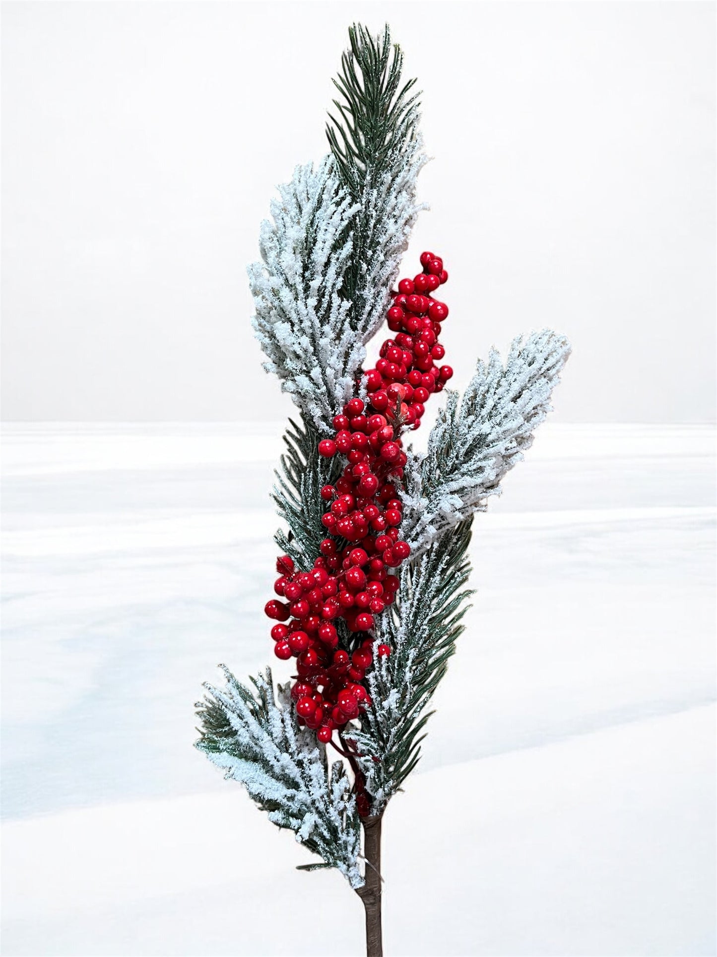 Berry con ramas nevadas 30cm (FLA02132R) 450