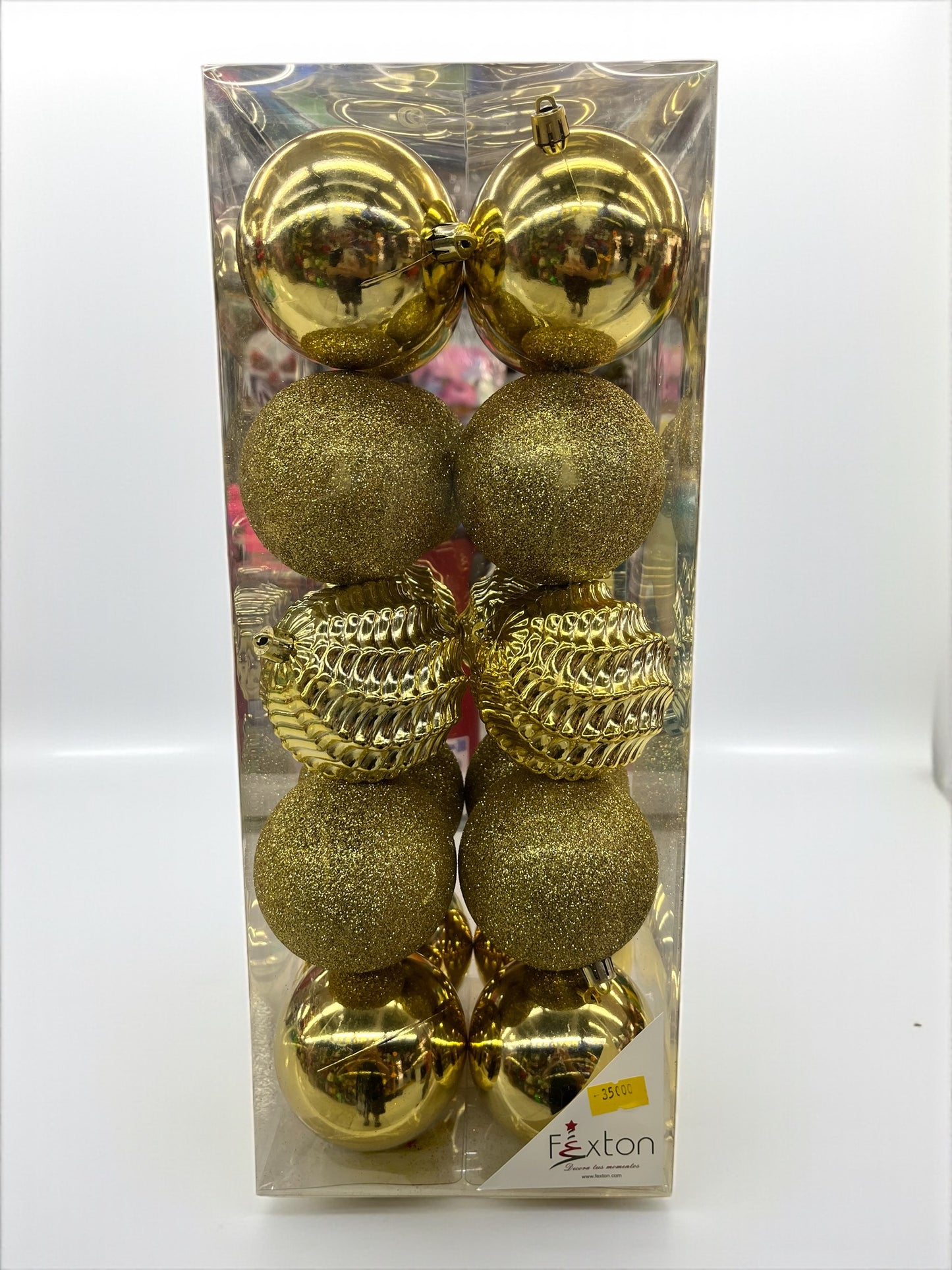 Paquete de 20 bolas navideñas doradas 8cm (BHK01226G)