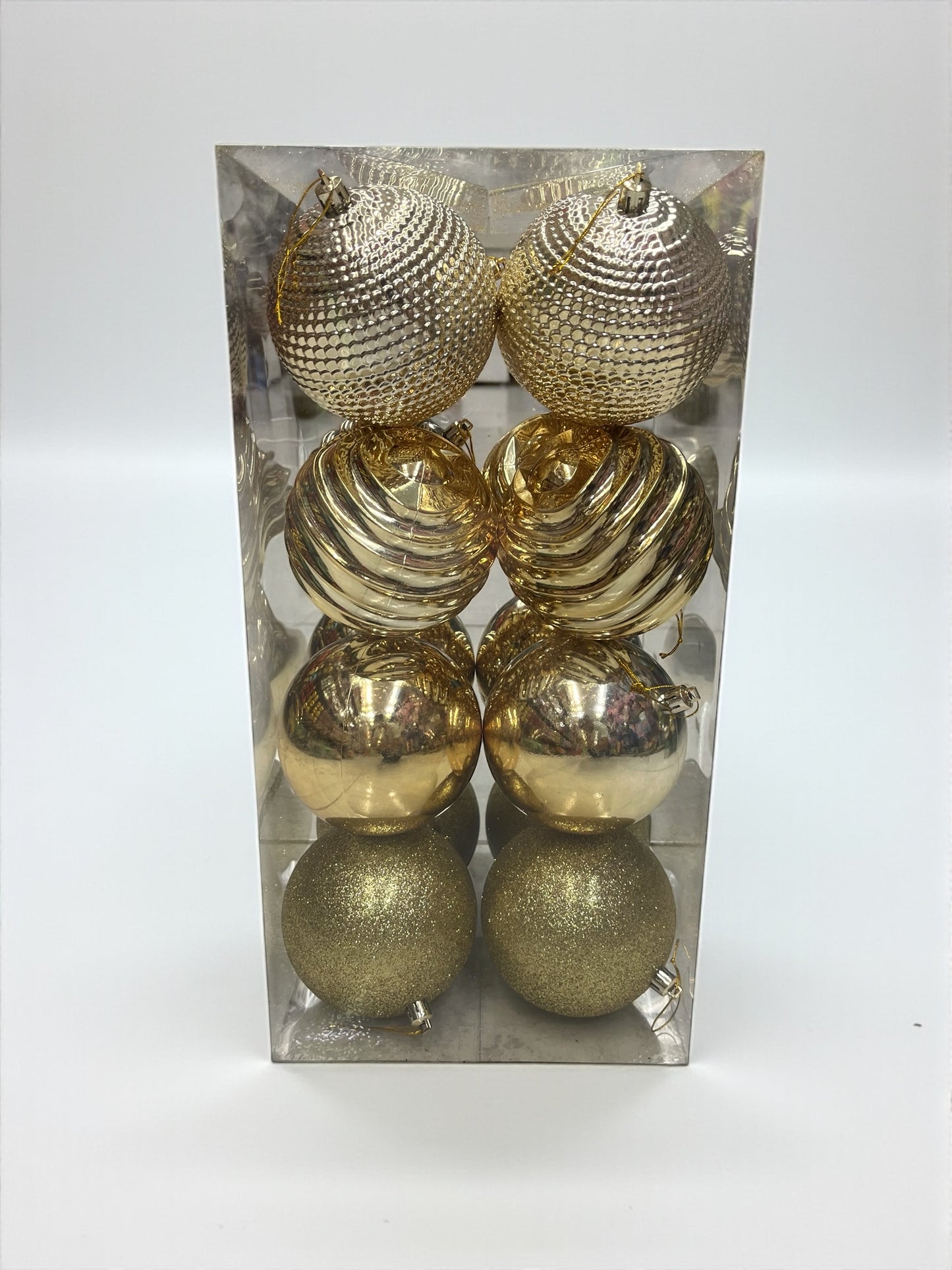 paquete x 16 bolas doradas 10cm (973893)