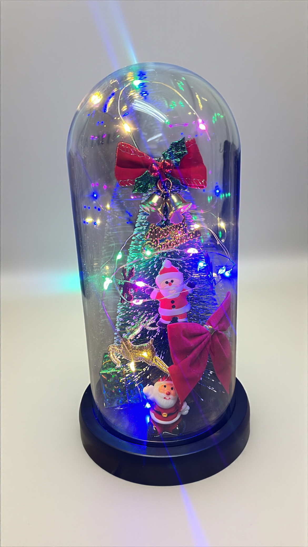 Árbol encapsulado navideño con decoración y luz 23cm (T105)