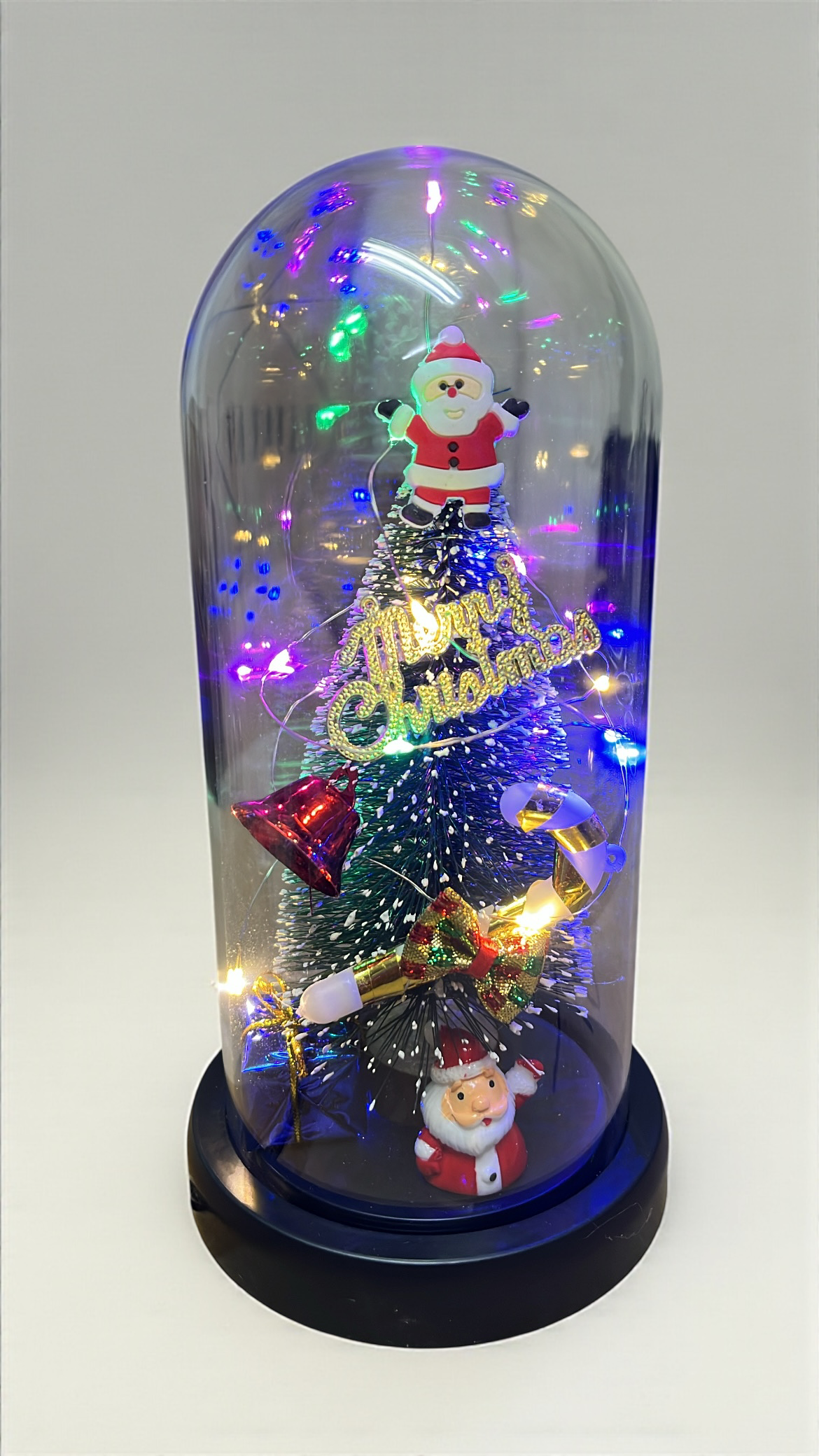 Árbol encapsulado navideño con decoración y luz 23cm (T105)