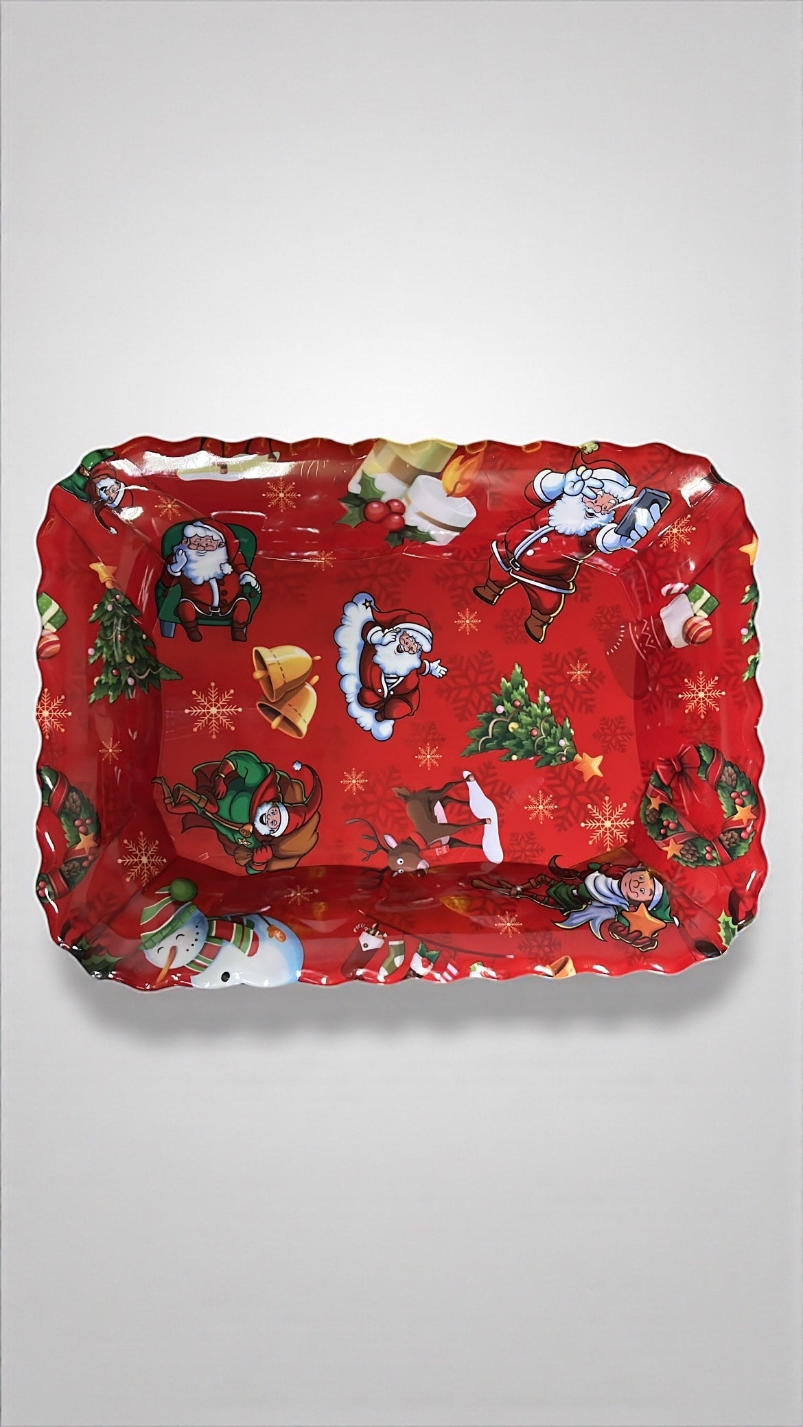 Plato navideño rectangular 27cm x 35cm (J1134)