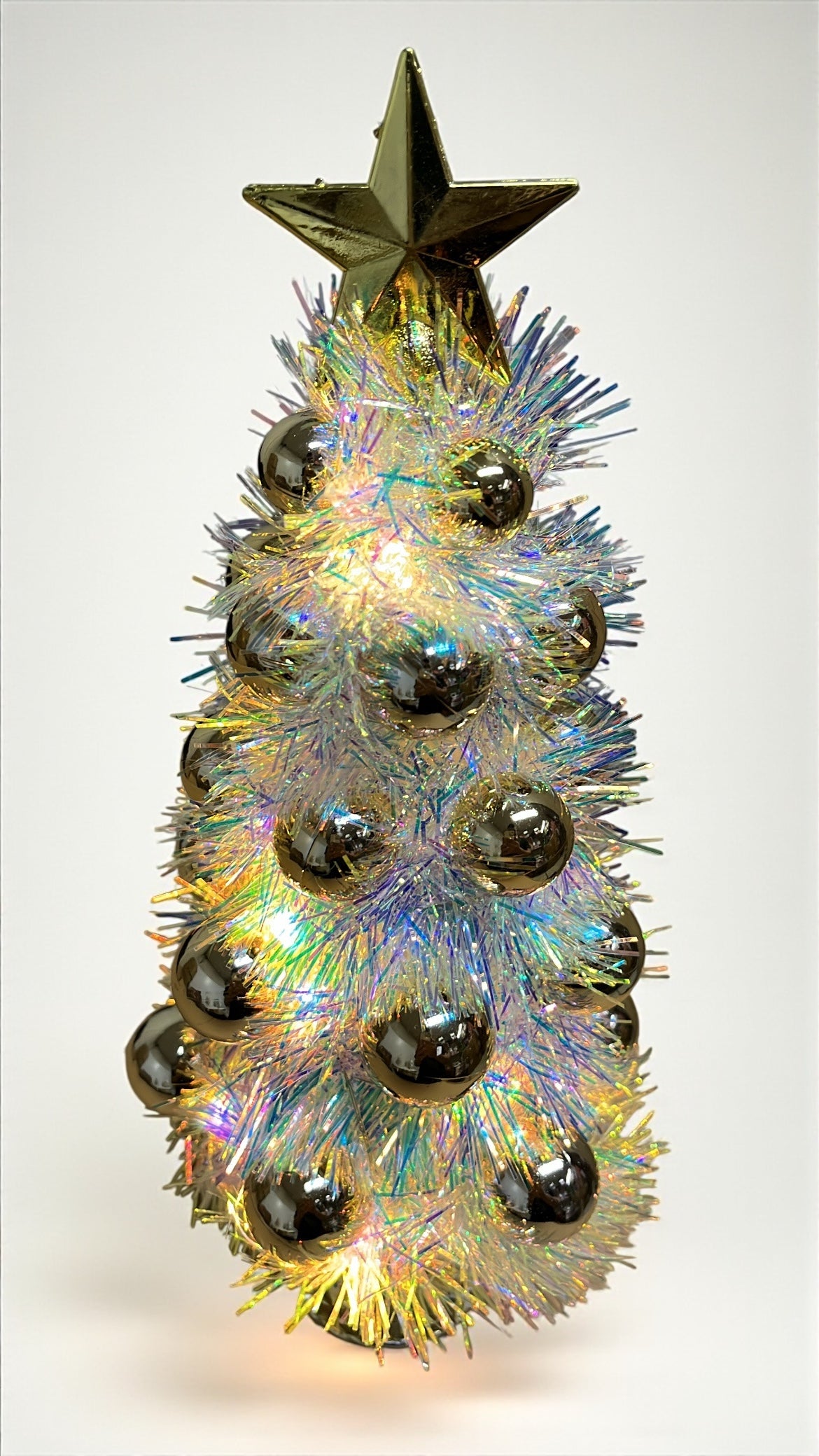 Árbol navideño decorativo con luces 30cm (T253)