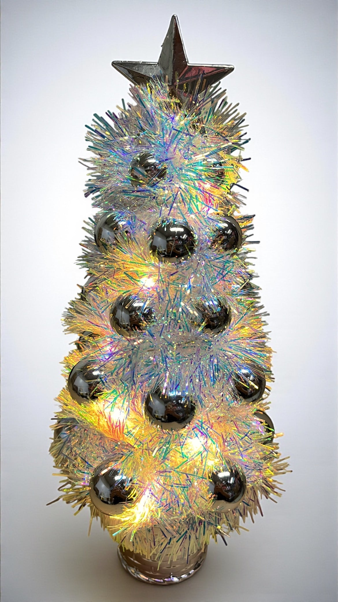 Árbol navideño decorativo con luces 30cm (T253)