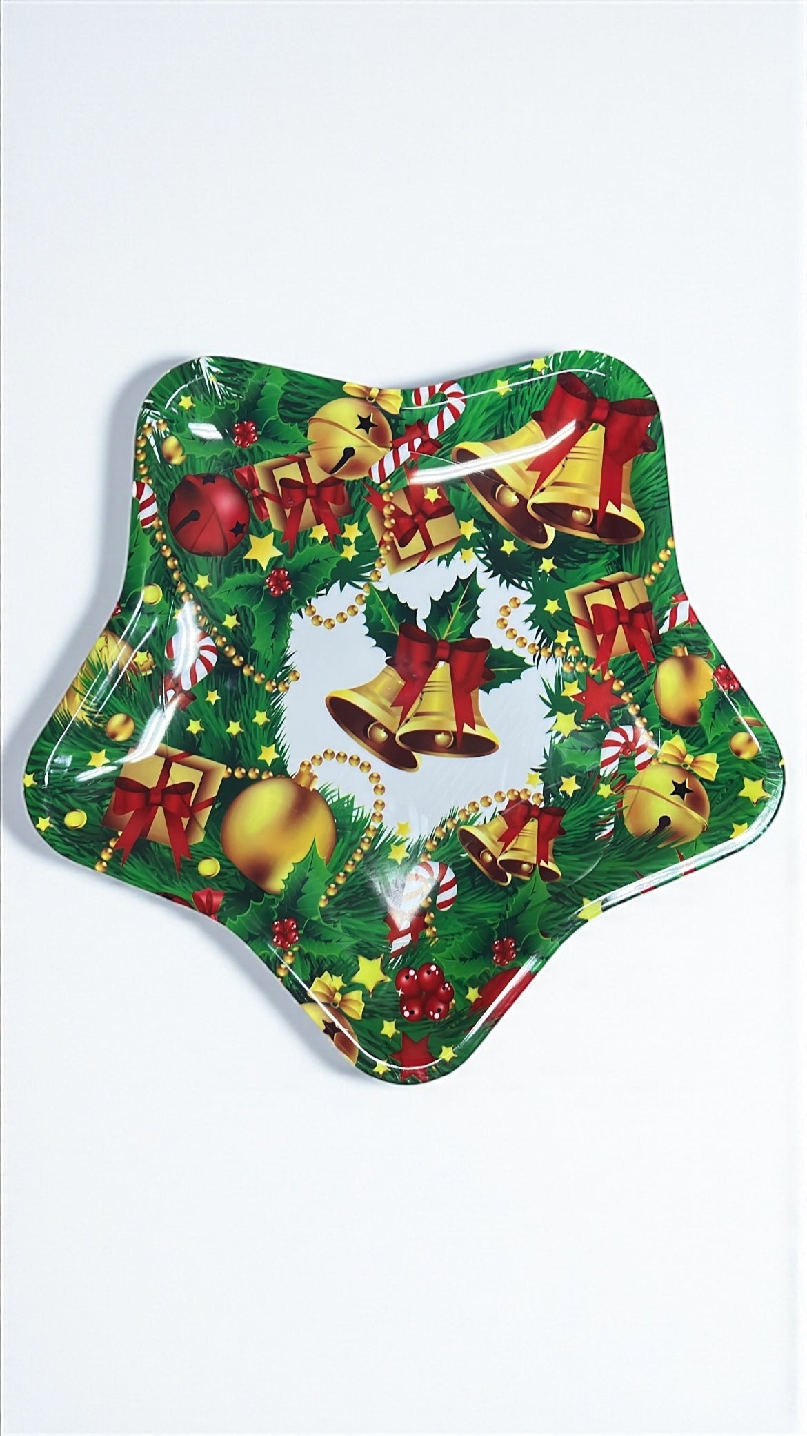 Plato navideño forma de estrella 35cm (S4398)