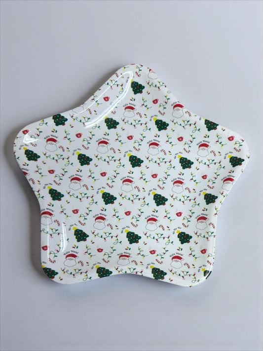 Plato navideño forma de estrella 28cm (S4396)