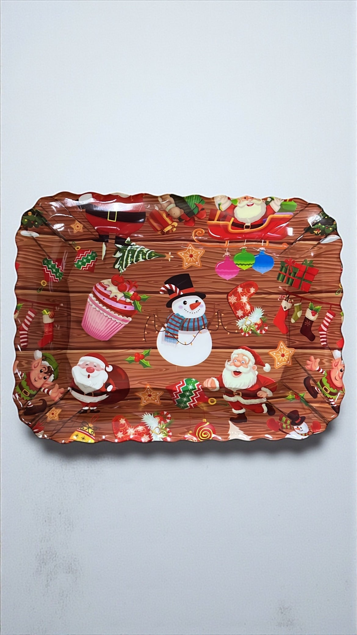 Plato navideño rectangular 27cm x 35cm (J1134)