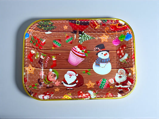 Bandeja navideña plástica 36cm x 26cm (S4375)
