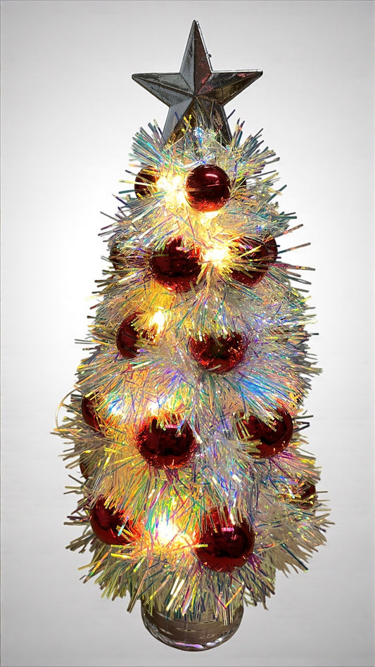 Árbol navideño decorativo con luces 30cm (T253)