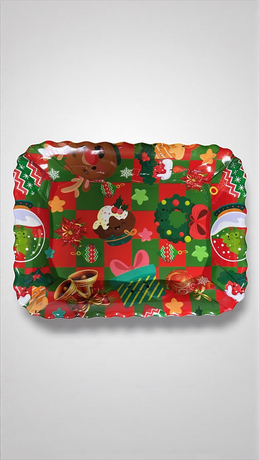 Plato navideño rectangular 27cm x 35cm (J1134)