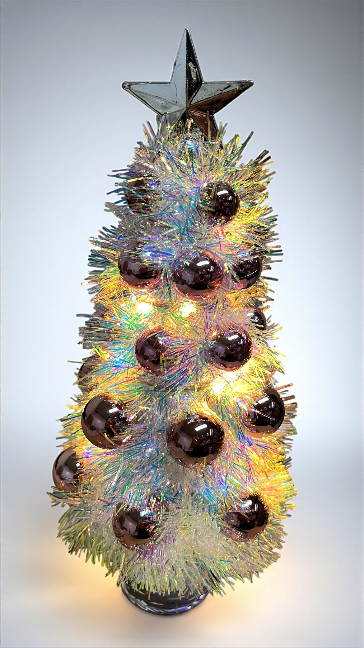 Árbol navideño decorativo con luces 30cm (T253)