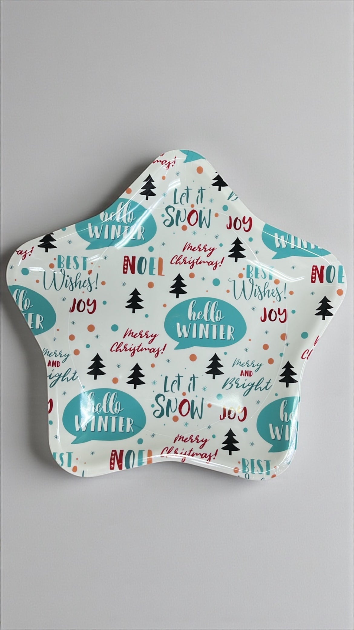 Plato navideño forma de estrella 35cm (S4398)