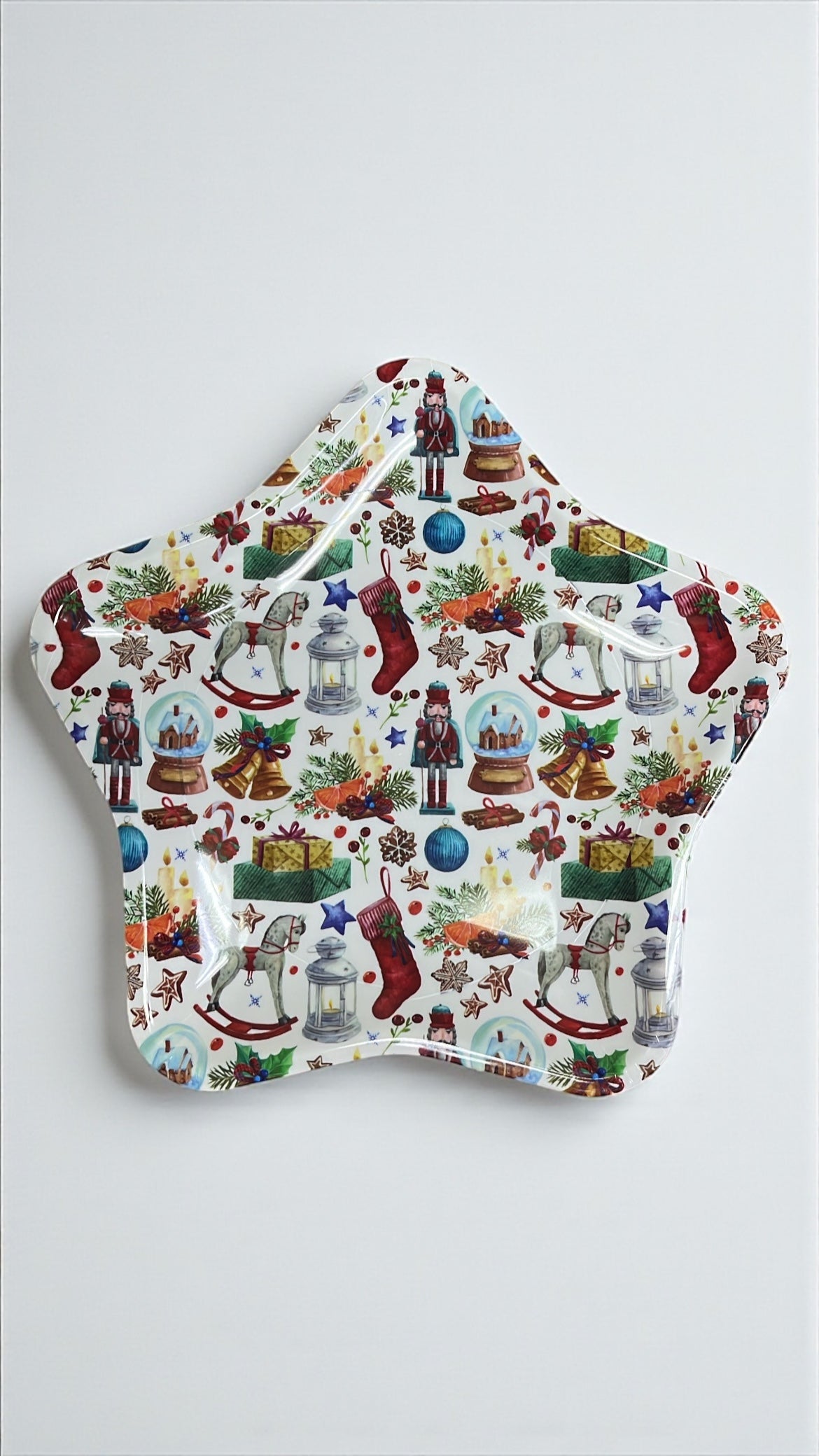 Plato navideño forma de estrella 35cm (S4398)