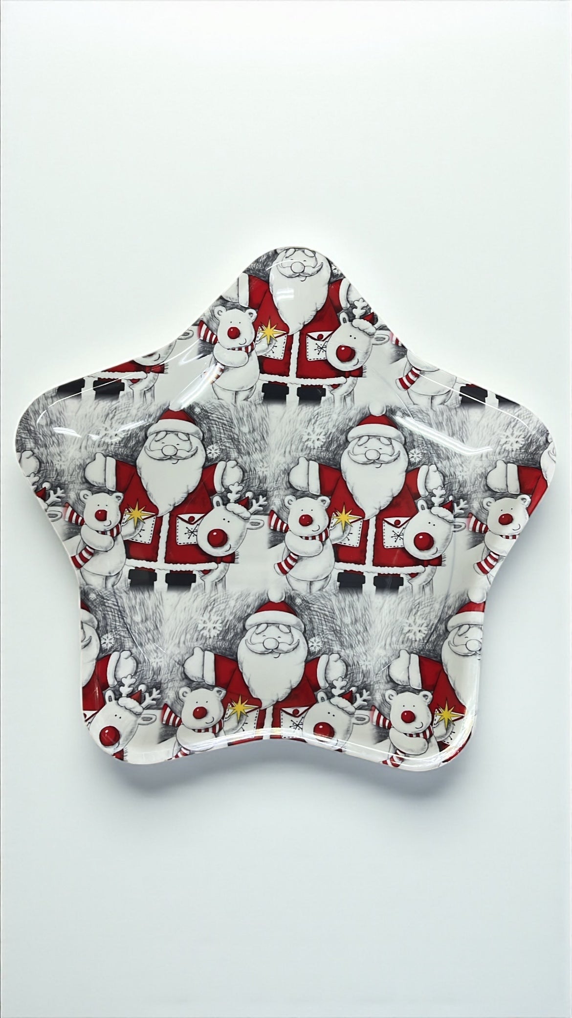 Plato navideño forma de estrella 35cm (S4398)