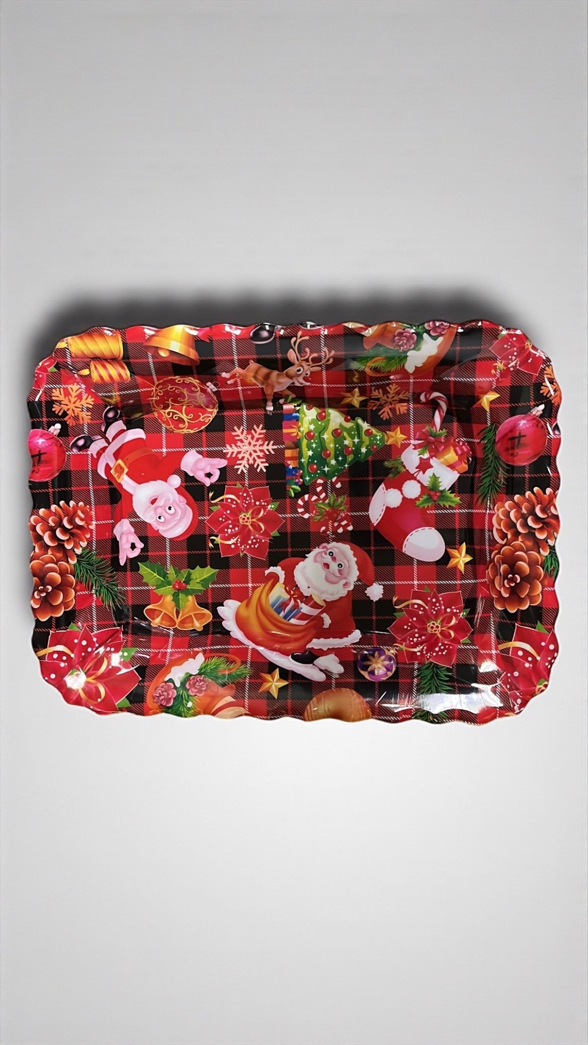 Plato navideño rectangular 27cm x 35cm (J1134)
