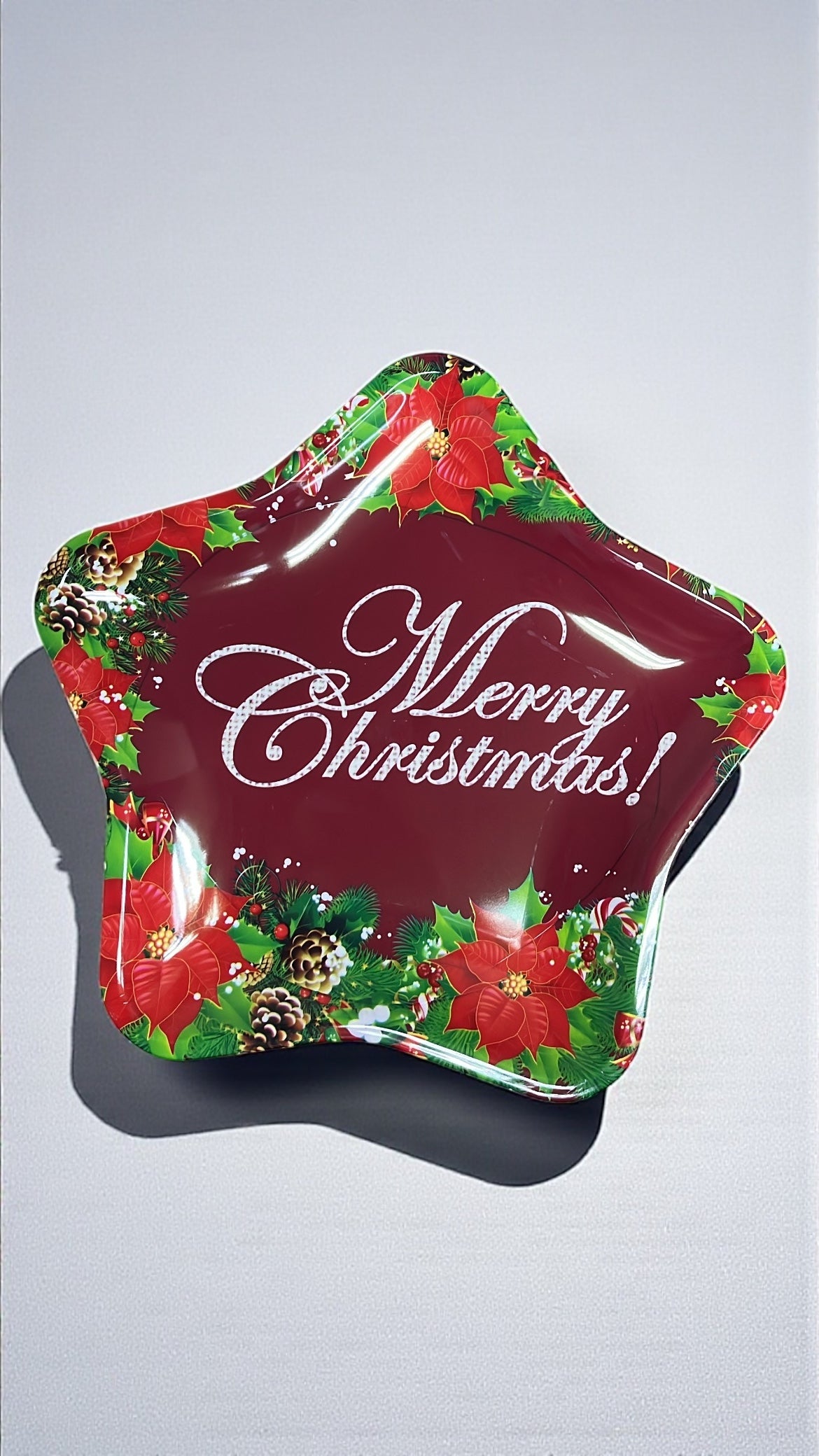 Plato navideño forma de estrella 35cm (S4398)