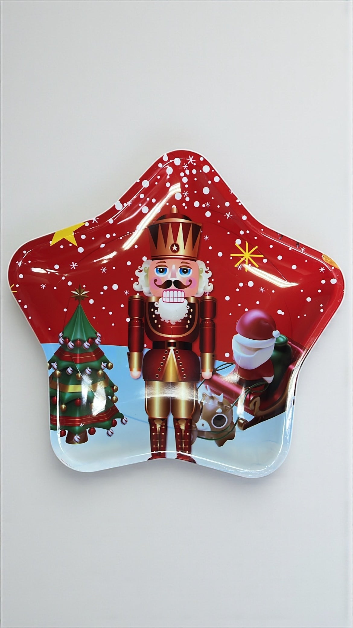 Plato navideño forma de estrella 35cm (S4398)