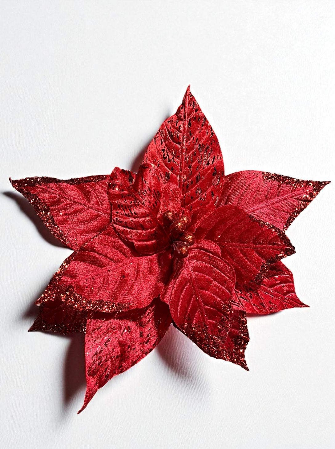 Flor artificial de 11 pétalos color rojo 46cm (FLX01063R) 482