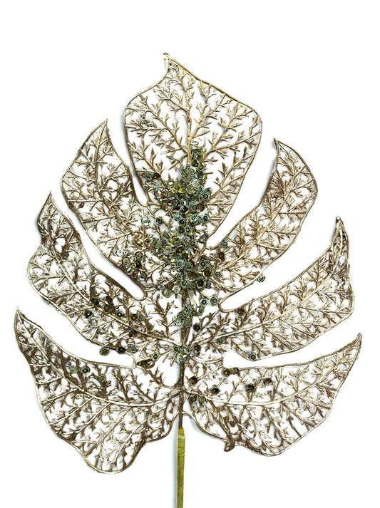 Hoja artificial dorada 30cm (FLR00953G) 405