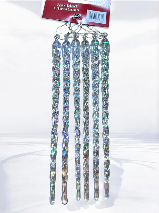 Set de 6 carámbanos 21cm (MLI0422)