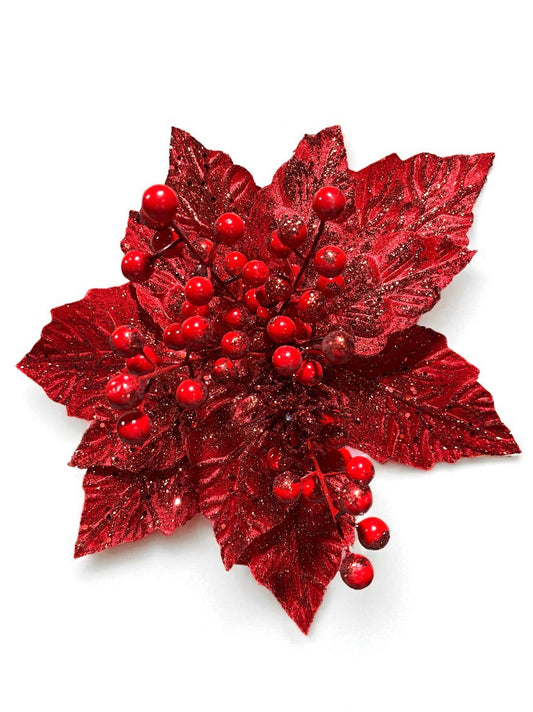 Flor artificial de 11 pétalos roja 36cm (FLA02555R) 499