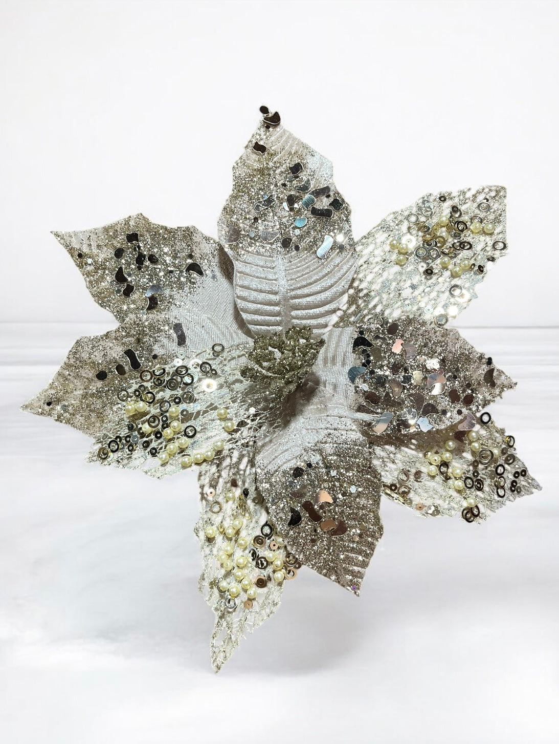 Flor artificial de 9 pétalos champaña 28cm (FLX010343CH) 472