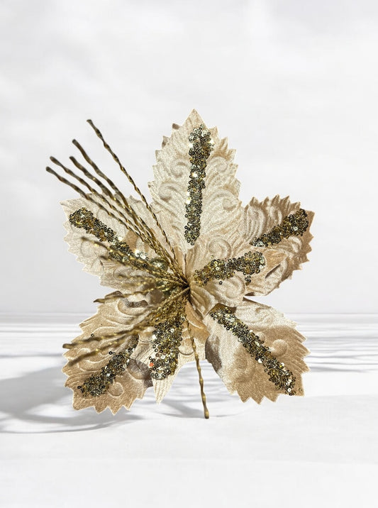 Flor artificial de 8 pétalos dorada 30cm (FLX001285G) 469
