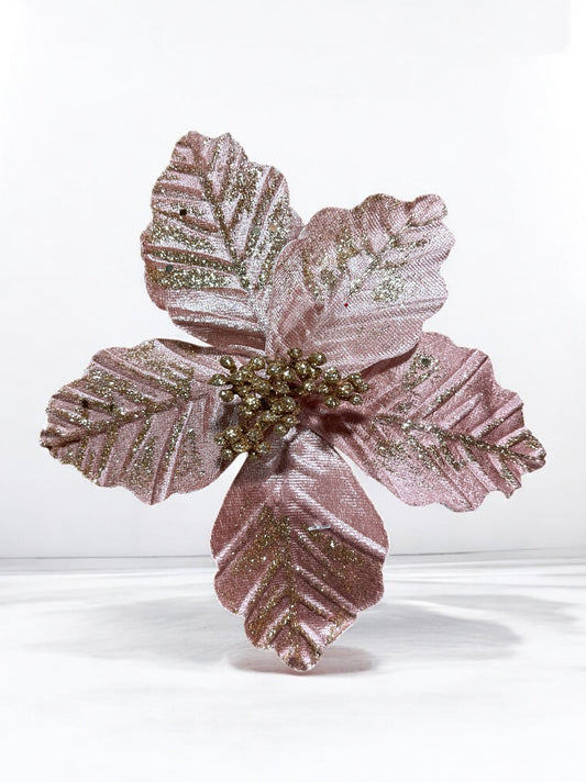 Flor artificial de 5 pétalos color oro rosa 20cm (FLX01040OP) 478