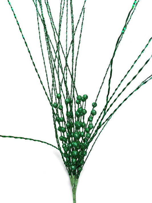 Follaje artificial sombrilla y bolas pequeñas verde 38cm (DTI00423EDk) 412