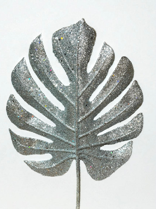 Hoja artificial plateada 32cm (FLM00137S) 525