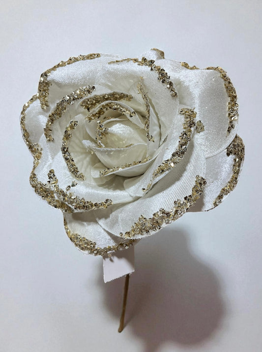 Rosa artificial color crema 24cm (FHY0082CrCH) 487