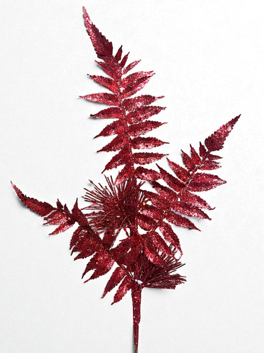 Follaje artificial de hojas y ramas de pino roja 34cm (FLP0062R) 407