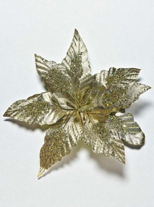 Flor artificial de 8 pétalos dorado metálico 35cm (FLM00096MtG) 431
