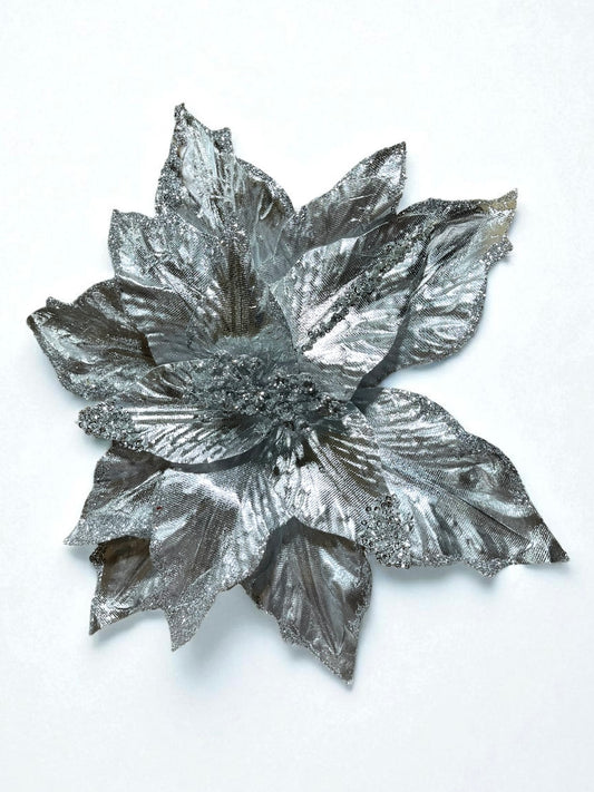 Flor artificial de 14 pétalos plateada 34cm (FLA02850MTS) 452