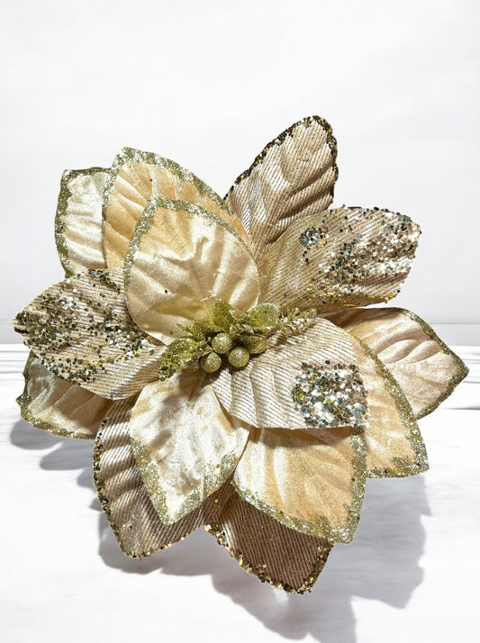 Flor artificial de 15 pétalos color dorado 50cm (FLX001274G) 467