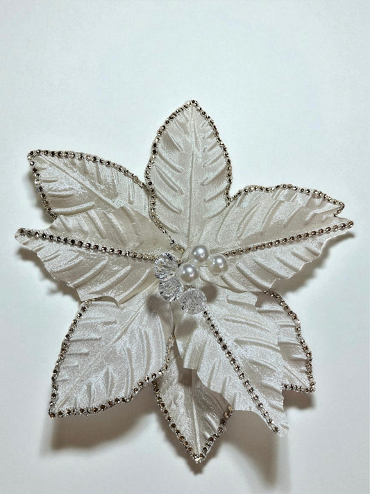 Flor artificial de 9 pétalos color champaña/crema 29cm (FHY0007CHCR) 520