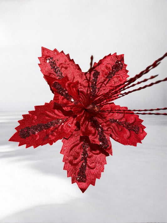 Flor artificial de 8 pétalos roja 30cm (FLX001285R) 470