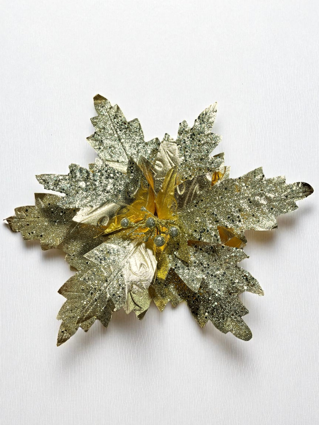 Flor artificial de 10 pétalos dorado metalizado 42cm (FLA02091MtG) 447