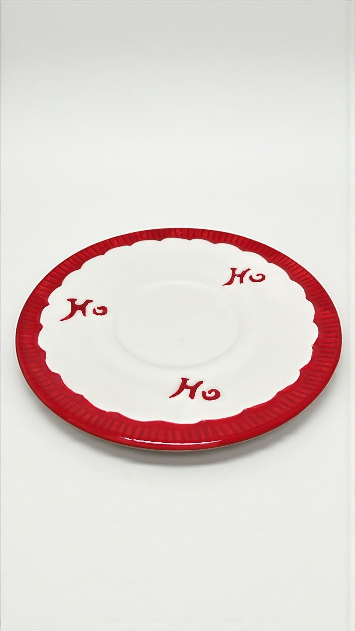 Taza decorativa navideña con plato (S972)