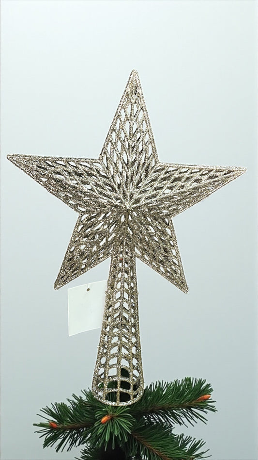 Estrella champaña para árbol 38cm x 25cm (YW9138-004CH)
