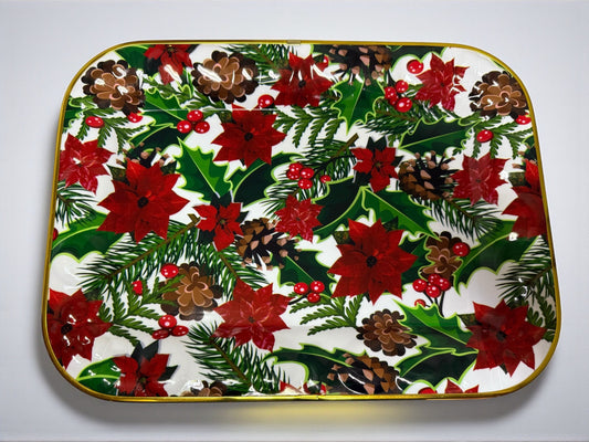 Bandeja navideña plástica 42cm x 31cm (I016)