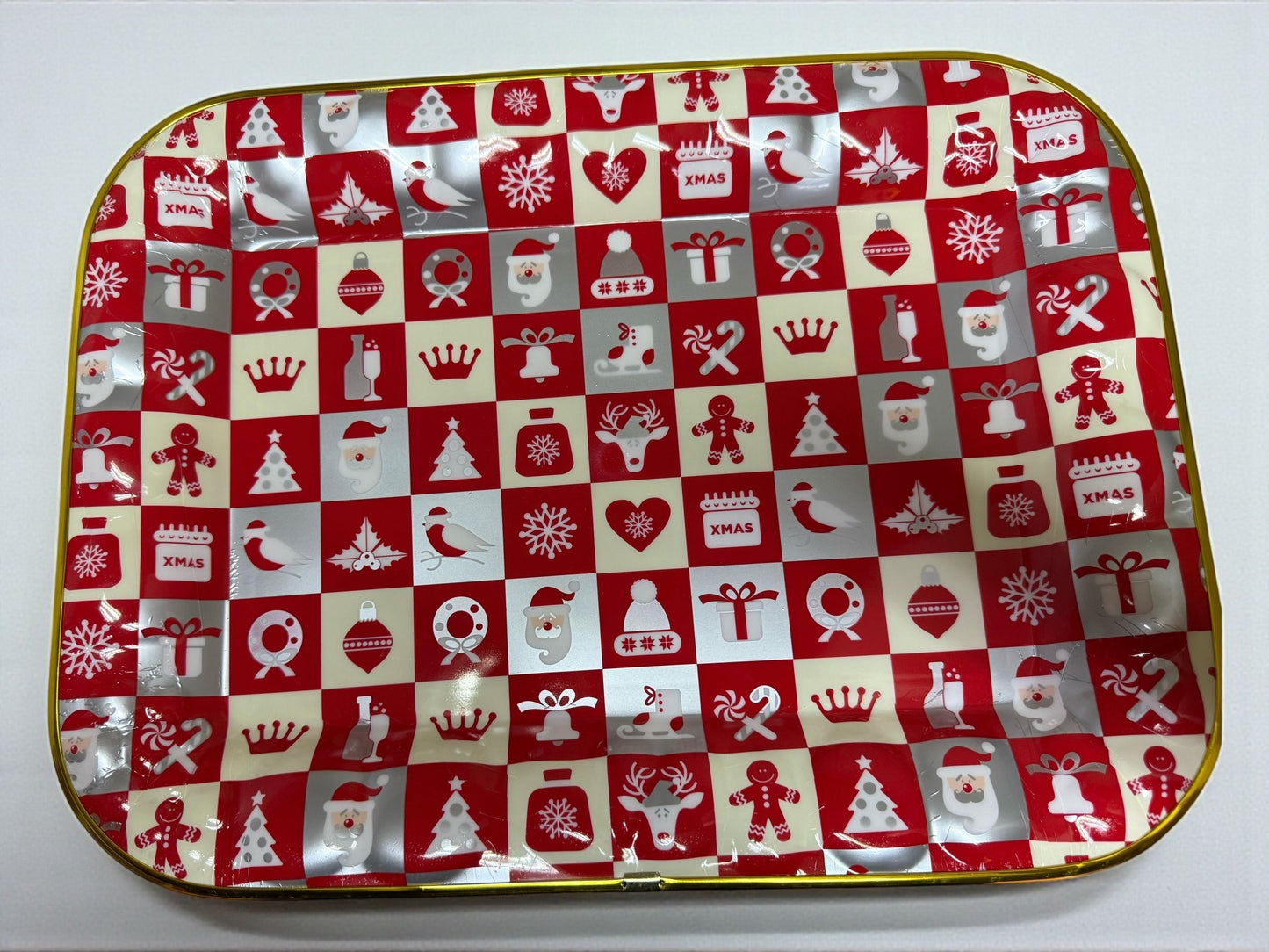 Bandeja navideña plástica 42cm x 31cm (I016)