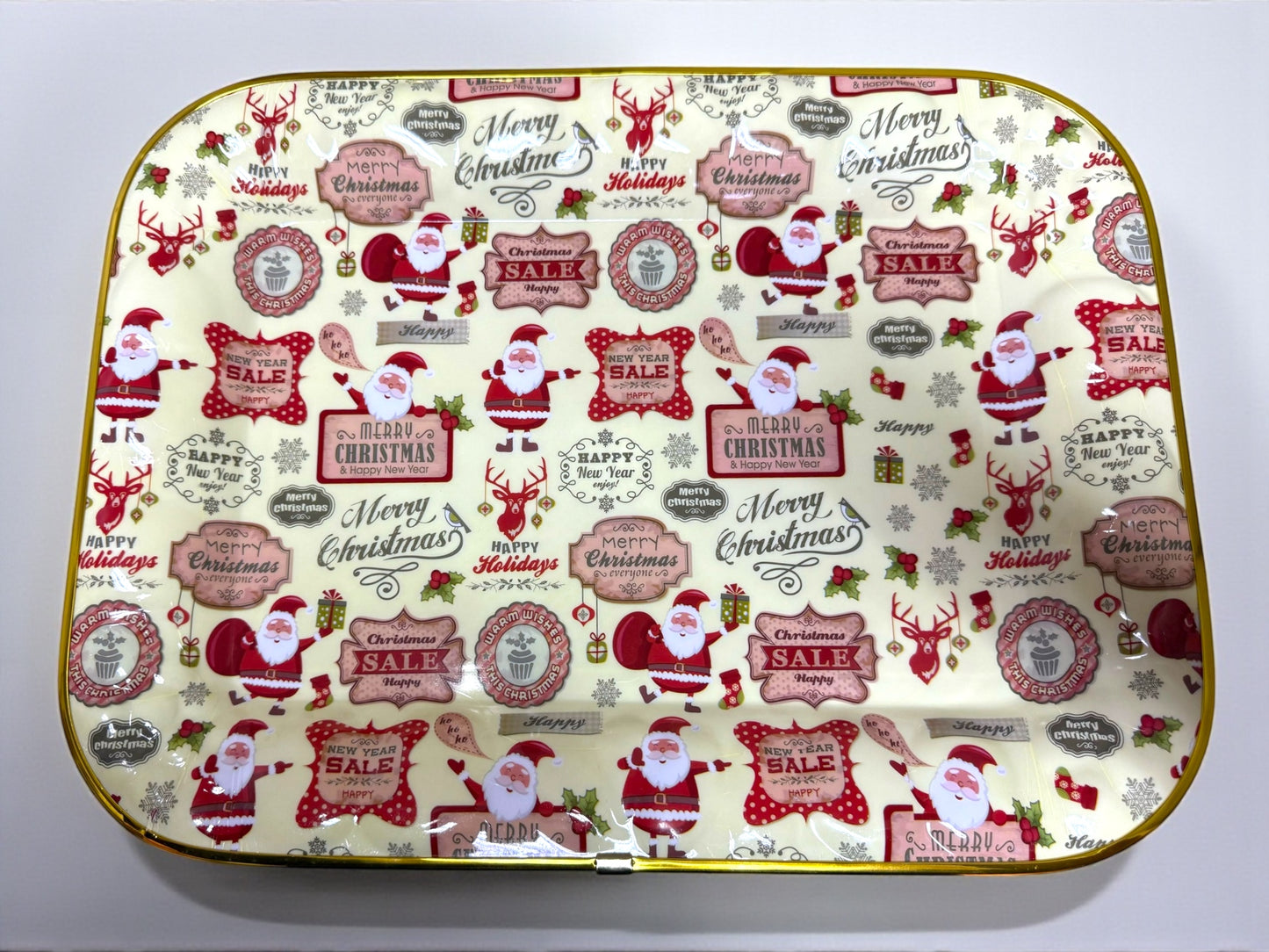 Bandeja navideña plástica 42cm x 31cm (I016)