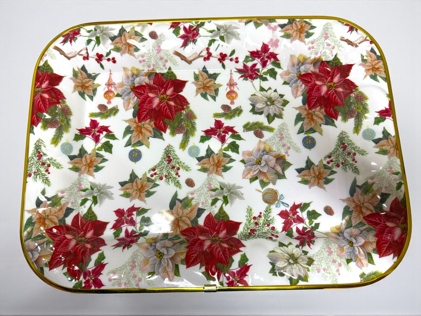 Bandeja navideña plástica 42cm x 31cm (I016)
