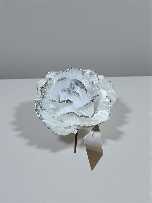 Rosa artificial blanca 11cm (FLA03068W) 516