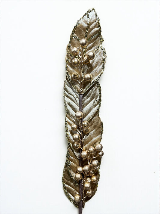 Follaje artificial con hojas y frutos bronce claro 36cm (DTI00508LCoCH) 572