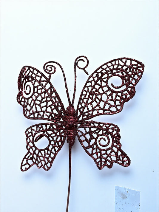 Mariposa artificial vinotinto 15cm (DTI0235BU) 565